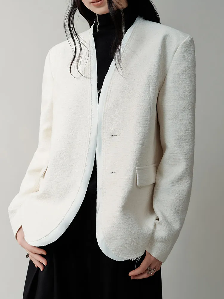 Simple V-neck Jacket