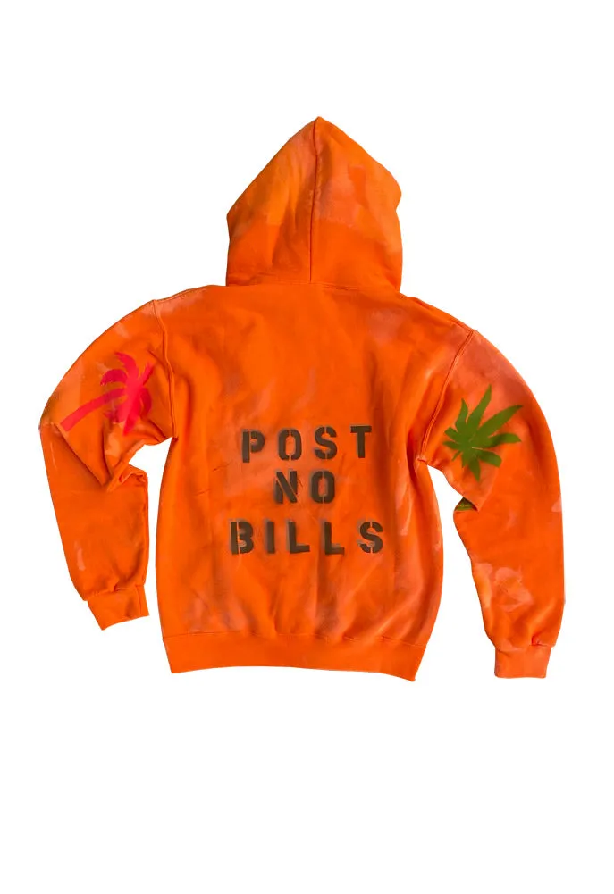 SINGER22 Exclusive OOAK22 Orange Hoodie Post No Bills one of a kind