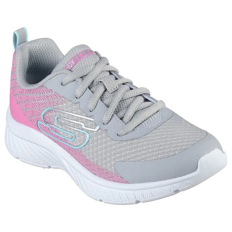 Skechers Kids' Microspec Plus Sprint Youth Trainers Grey / Pink - SS24