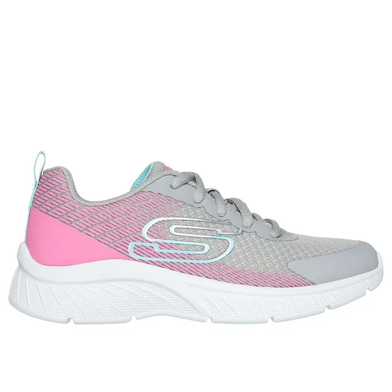 Skechers Kids' Microspec Plus Sprint Youth Trainers Grey / Pink - SS24