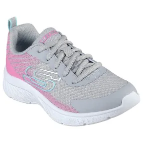 Skechers Kids' Microspec Plus Sprint Youth Trainers Grey / Pink - SS24