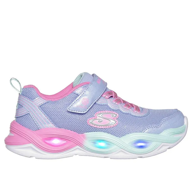 Skechers Kids' S-Lights: Twisty Glow Junior Trainers Periwinkle / Multi - SS24