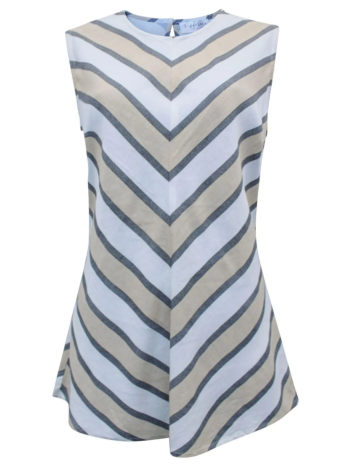 Sleeveless Chevron Print Anna Top