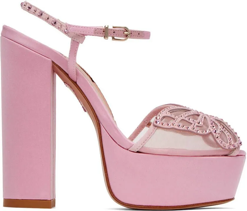 Sophia Webster Pink Farfalla Heeled Sandals