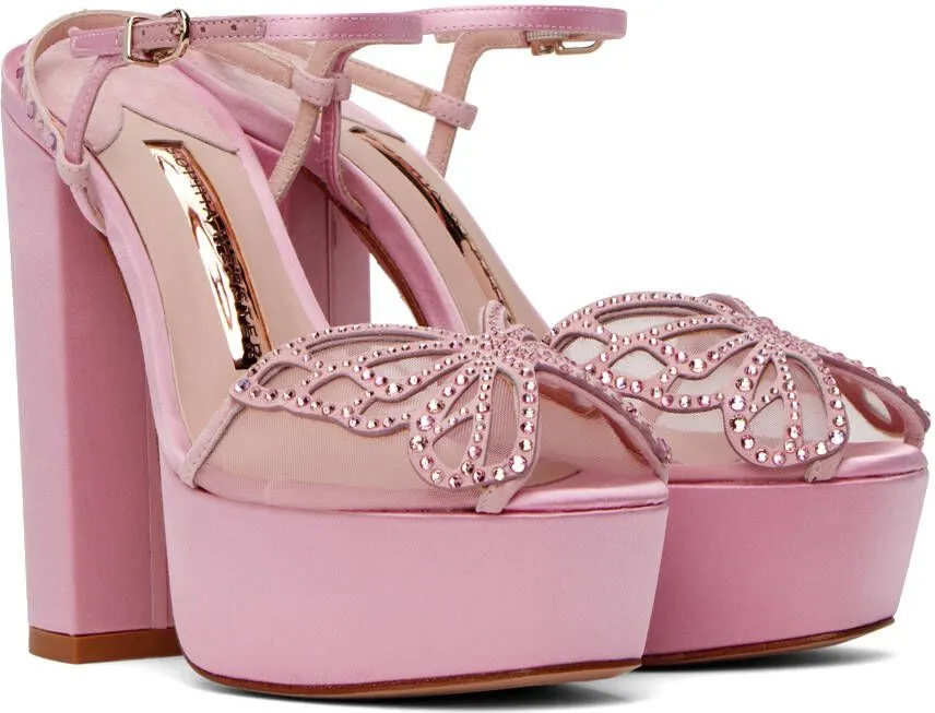 Sophia Webster Pink Farfalla Heeled Sandals