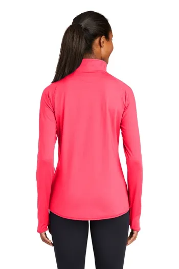 Sport-Tek - Ladies Sport-Wick  Stretch 1/2-Zip Pullover. LST850