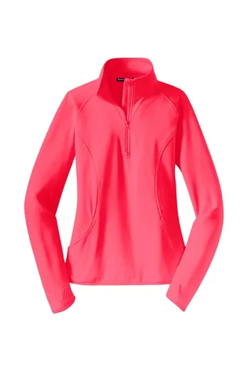 Sport-Tek - Ladies Sport-Wick  Stretch 1/2-Zip Pullover. LST850