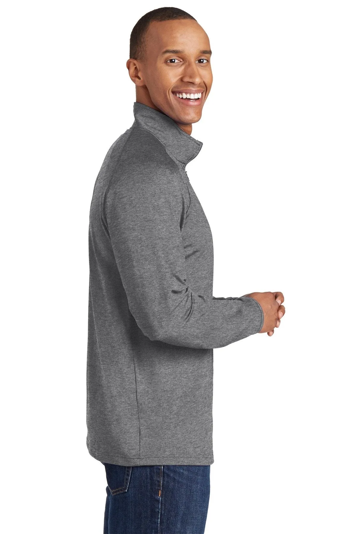 Sport-Tek Sport-Wick Stretch 1/2-Zip Pullover ST850 Charcoal Grey Heather [Horton Group]