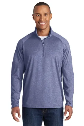 Sport-Tek Sport-Wick Stretch 1/2-Zip Pullover ST850 True Navy Heather