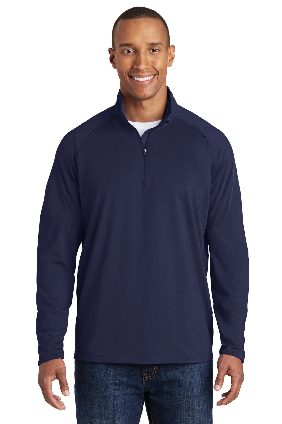 Sport-Tek Sport-Wick Stretch 1/2-Zip Pullover ST850 True Navy [Horton Group]