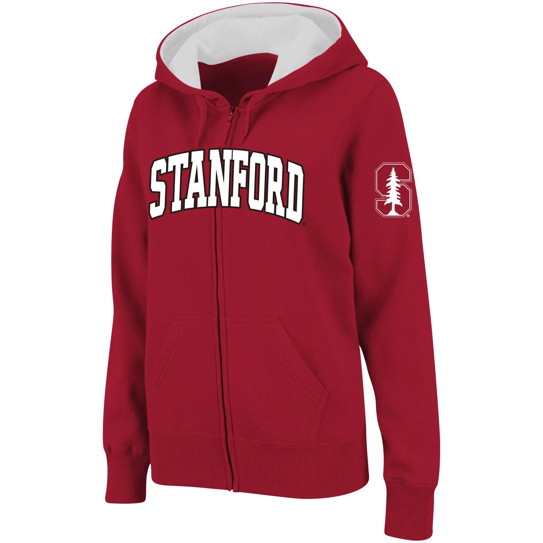 Stadium Athletic Stanford Cardinal Women's Cardinal Arched Name Full-Zip Hoodie