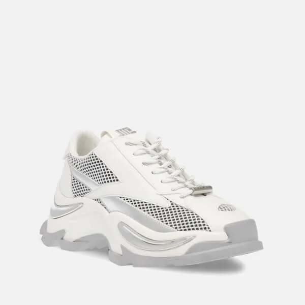 Steve Madden Zoomz Mesh and Faux Leather-Blend Trainers