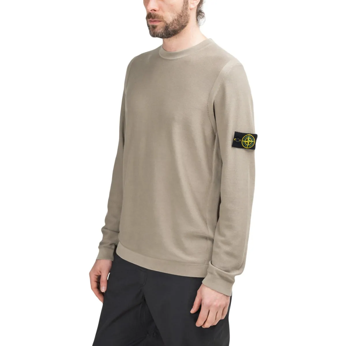 Stone Island Pigment DYE Knit Pullover (Dark Beige)