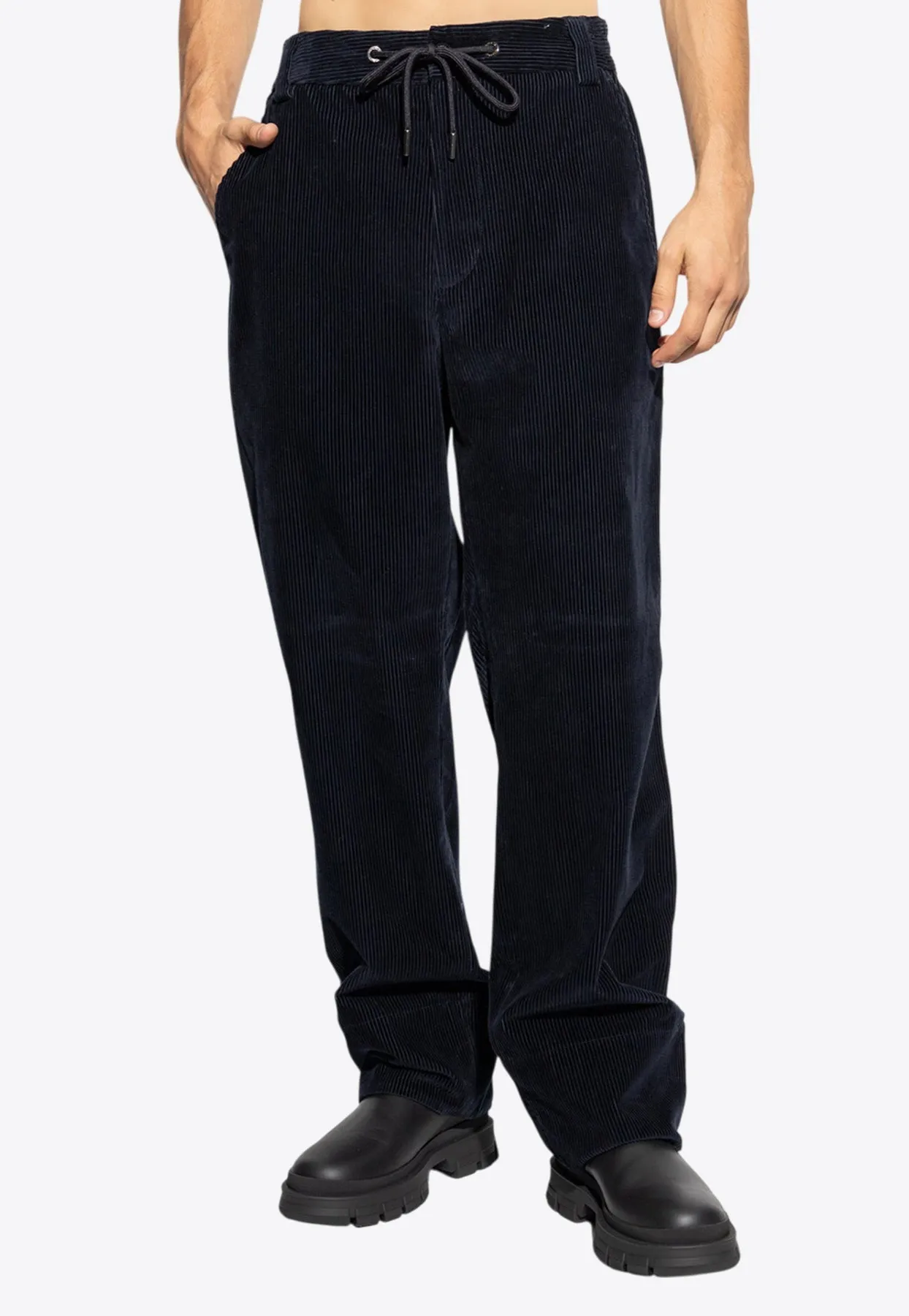 Straight-Leg Corduroy Pants