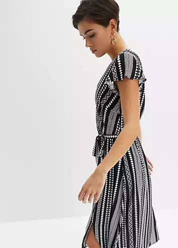 Striped Wrap Midi Dress by bonprix | Look Again