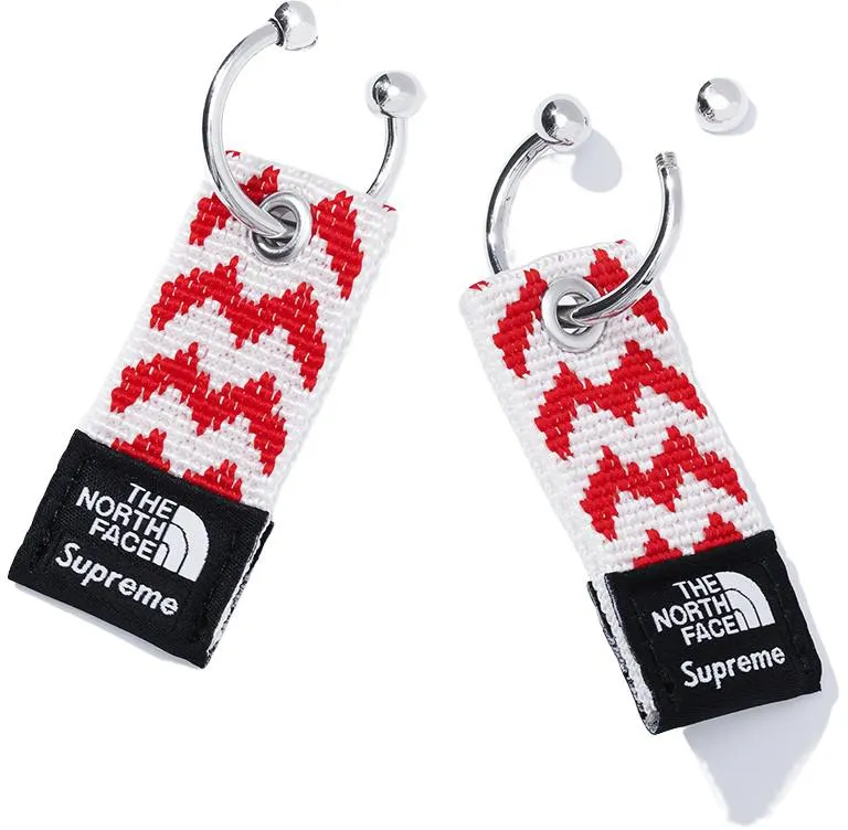 Supreme The North Face Woven Keychain Red