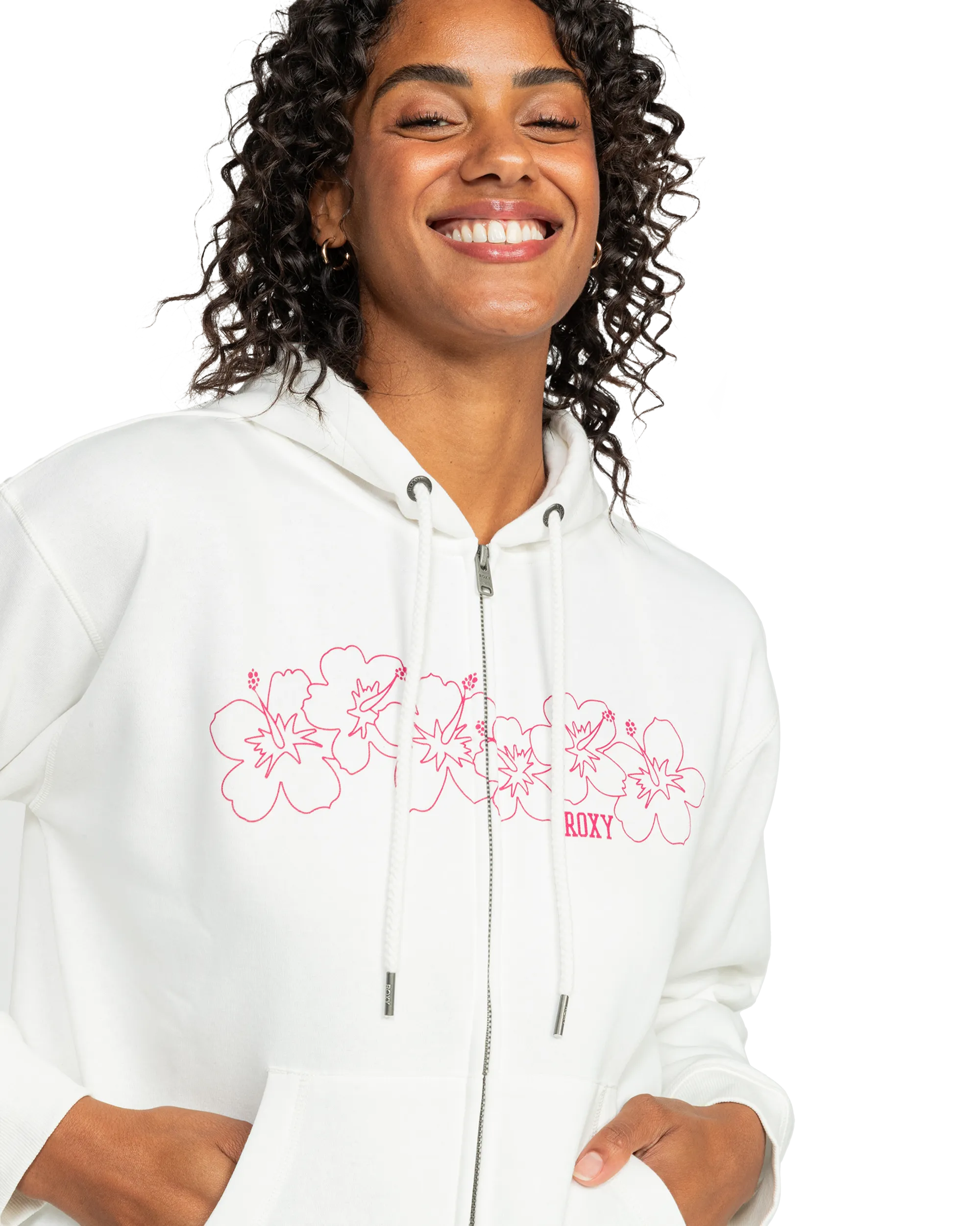 Team Aloha Evening Hike Zip Hoodie - Snow White