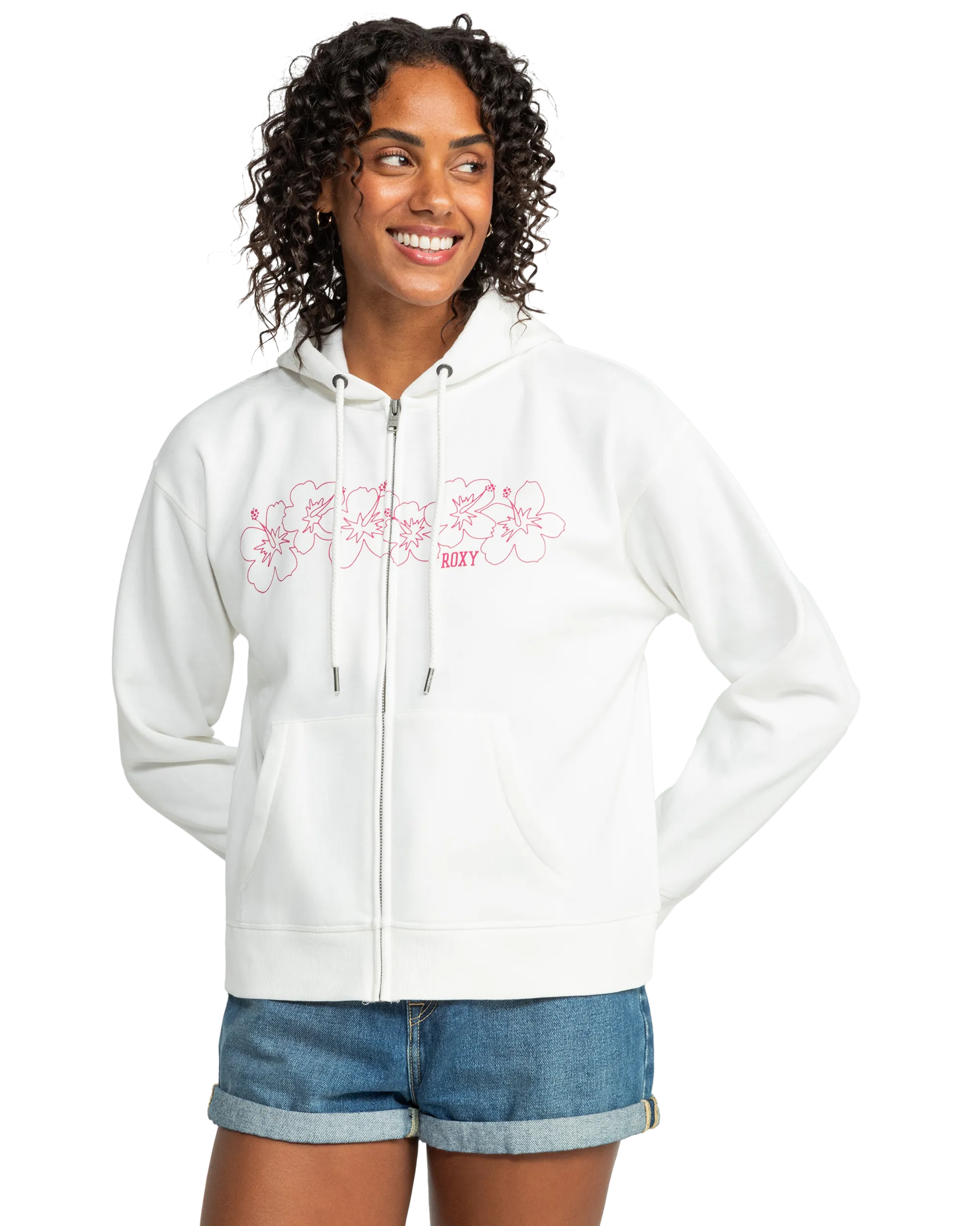 Team Aloha Evening Hike Zip Hoodie - Snow White