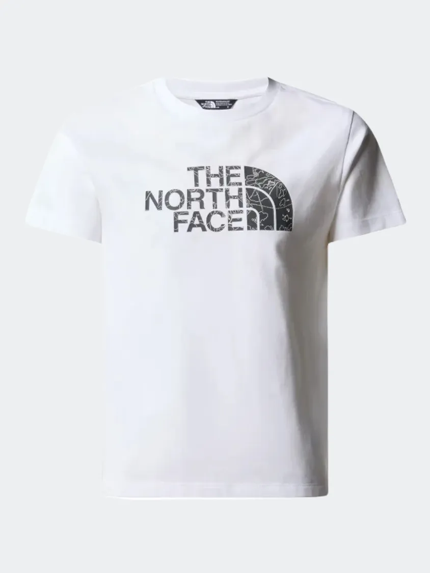 The North Face Easy Boys Lifestyle T-Shirt White/Asphalt Grey