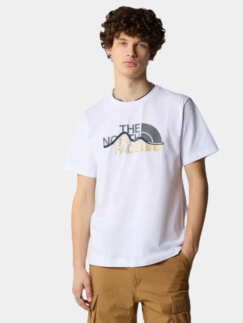 The North Face Mountain Line Men Lifestyle T-Shirt White/Yellow