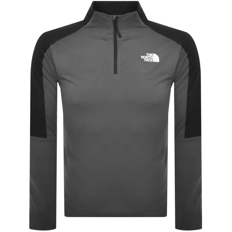 The North Face Quarter Zip T Shirt Grey