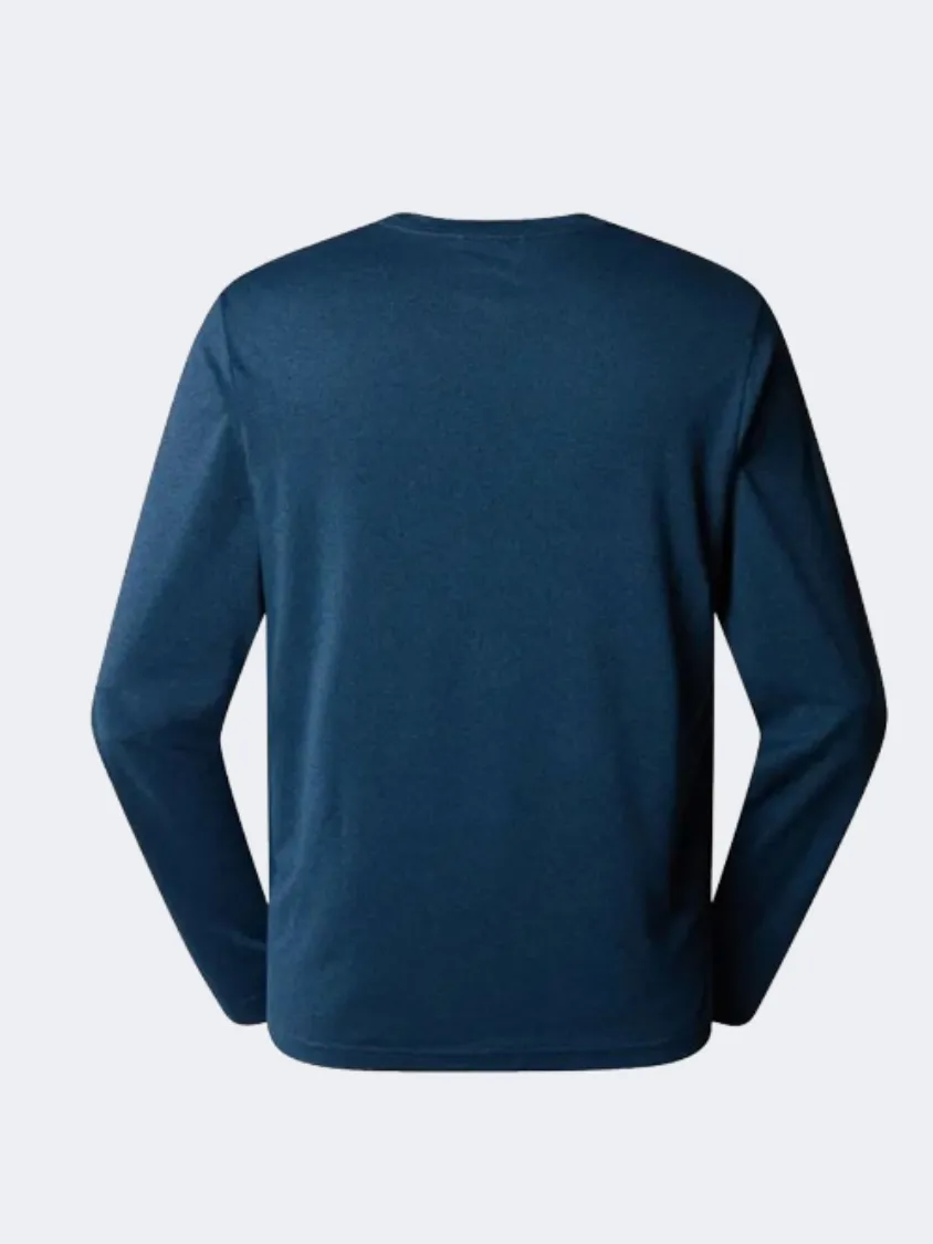 The North Face Reaxion Amp Men Hiking Long Sleeve Blue/Dark Heather