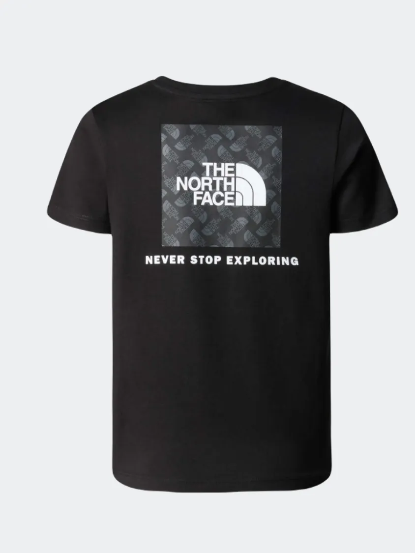 The North Face Redbox Back Box Graphic Boys Lifestyle T-Shirt Black/White/Grey