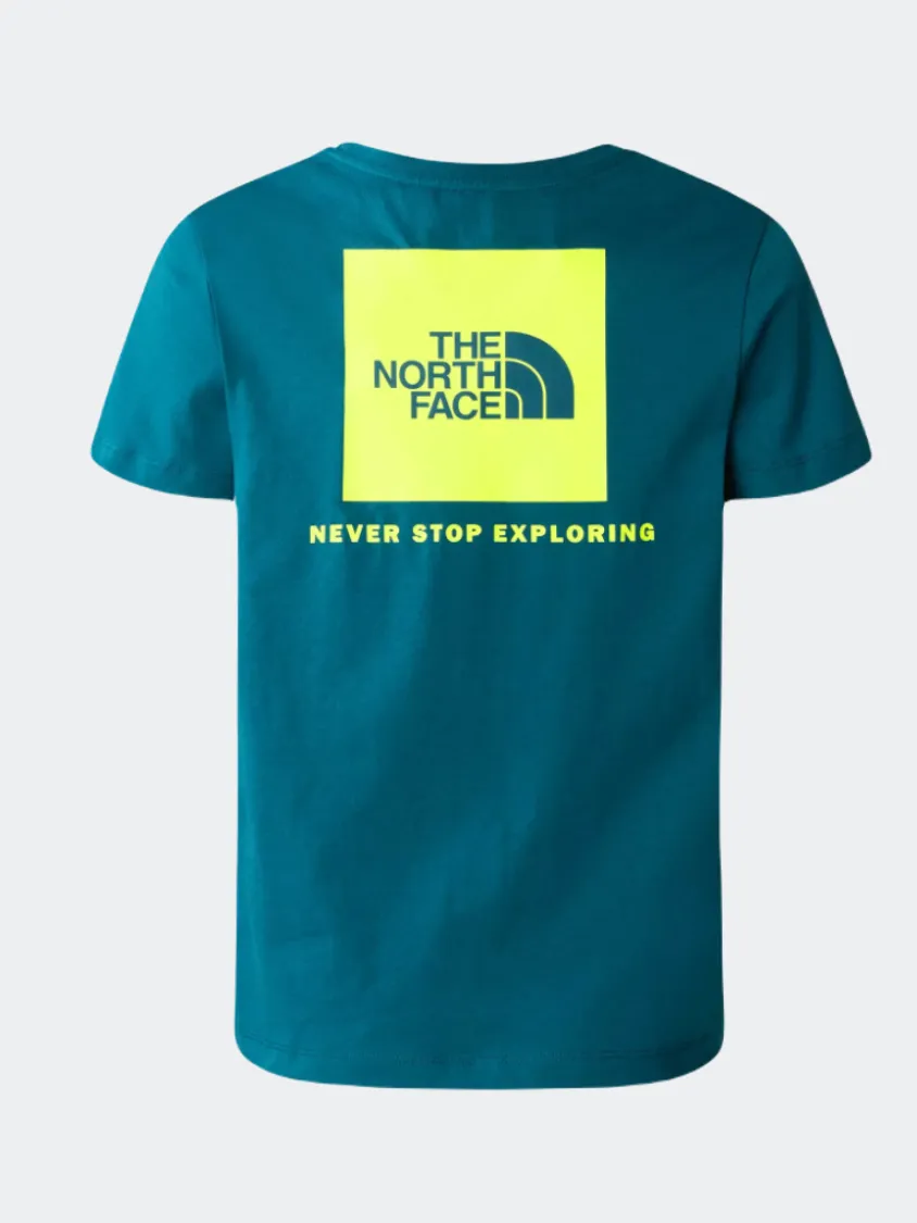 The North Face Redbox Box Graphic Boys Lifestyle T-Shirt Blue/Yellow