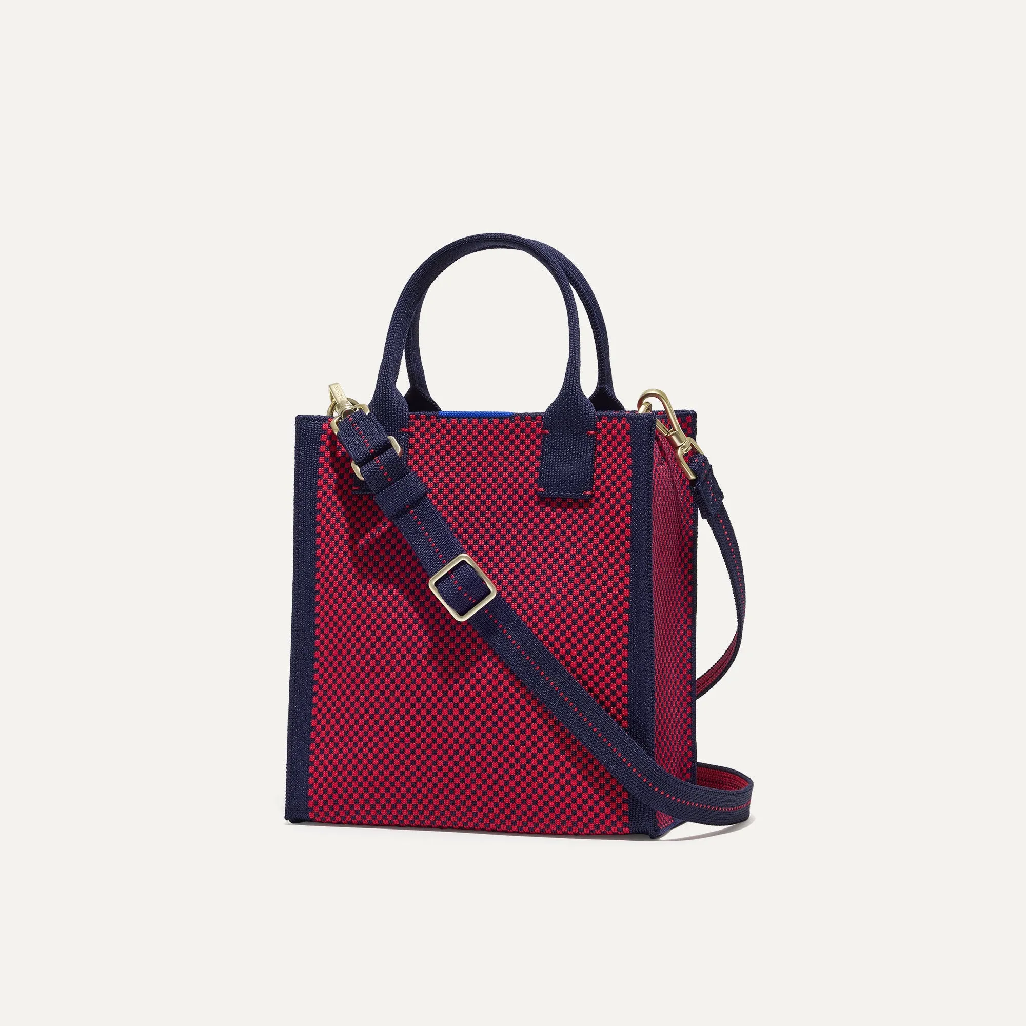 The Petite Classic Tote in Cherry Micro Check