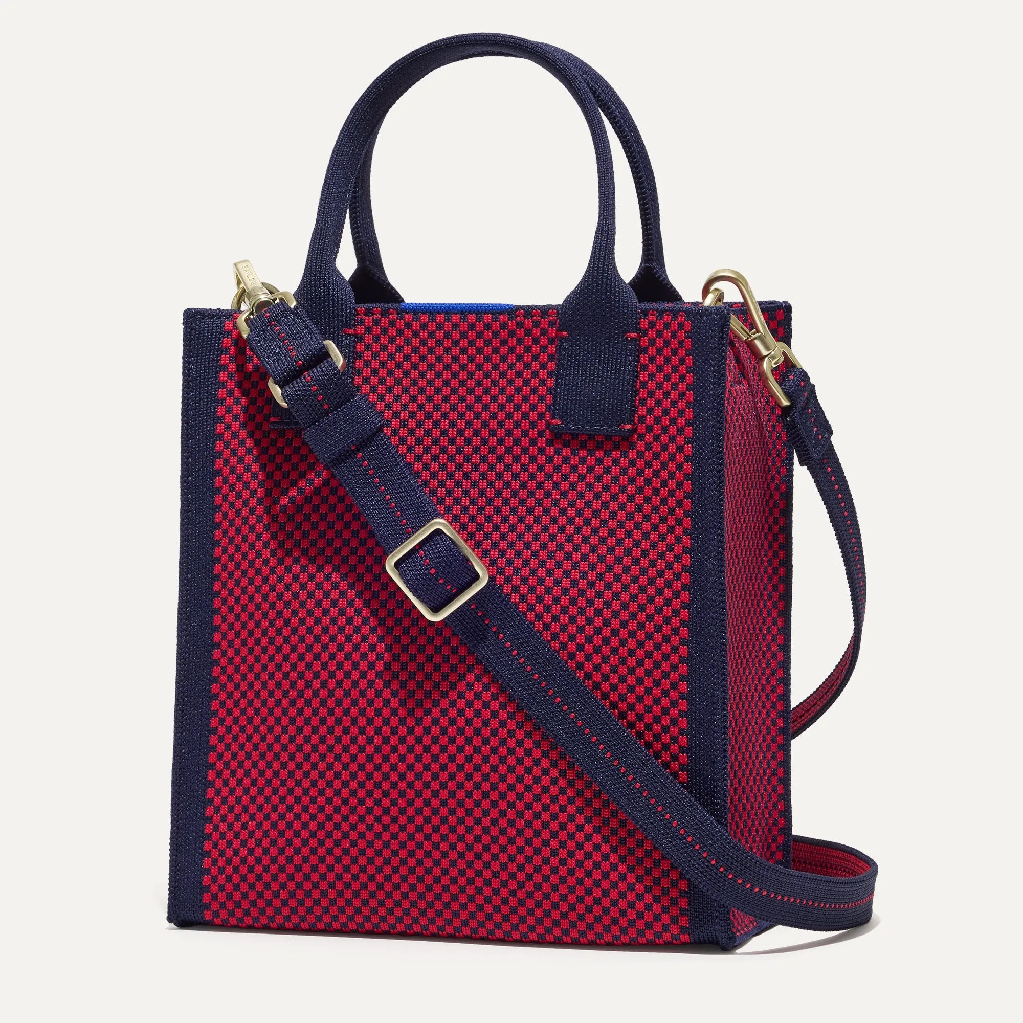 The Petite Classic Tote in Cherry Micro Check