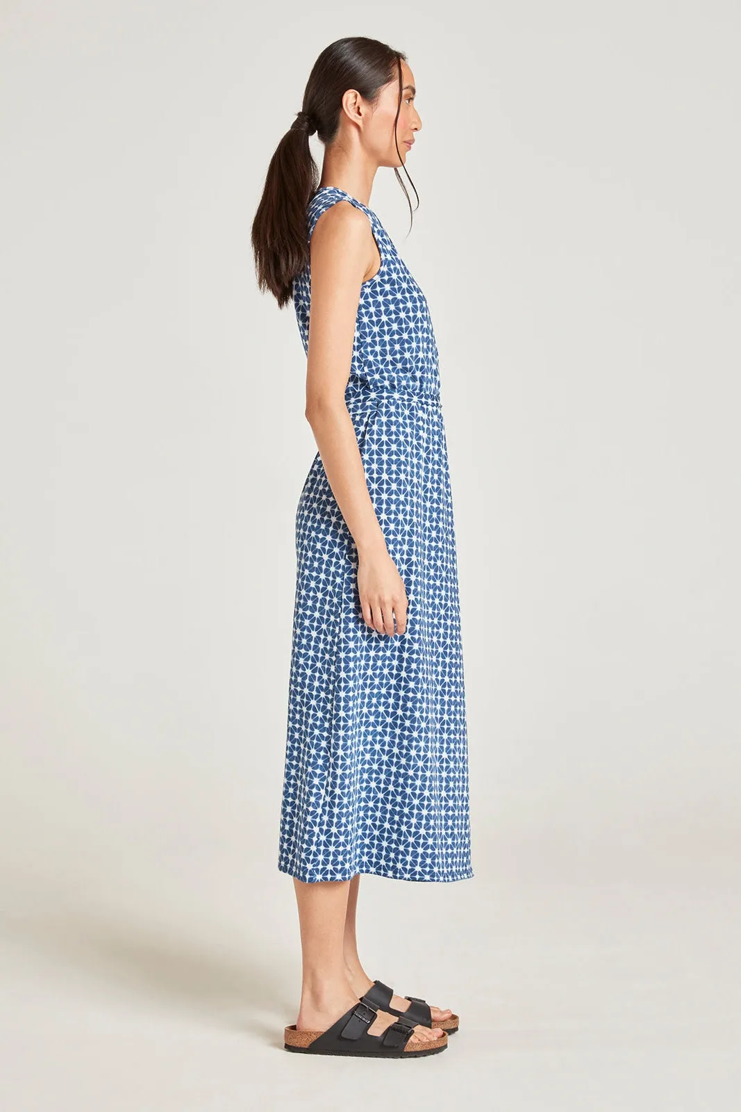 Thought Clementine Organic Cotton Jersey Wrap Dress | Navy