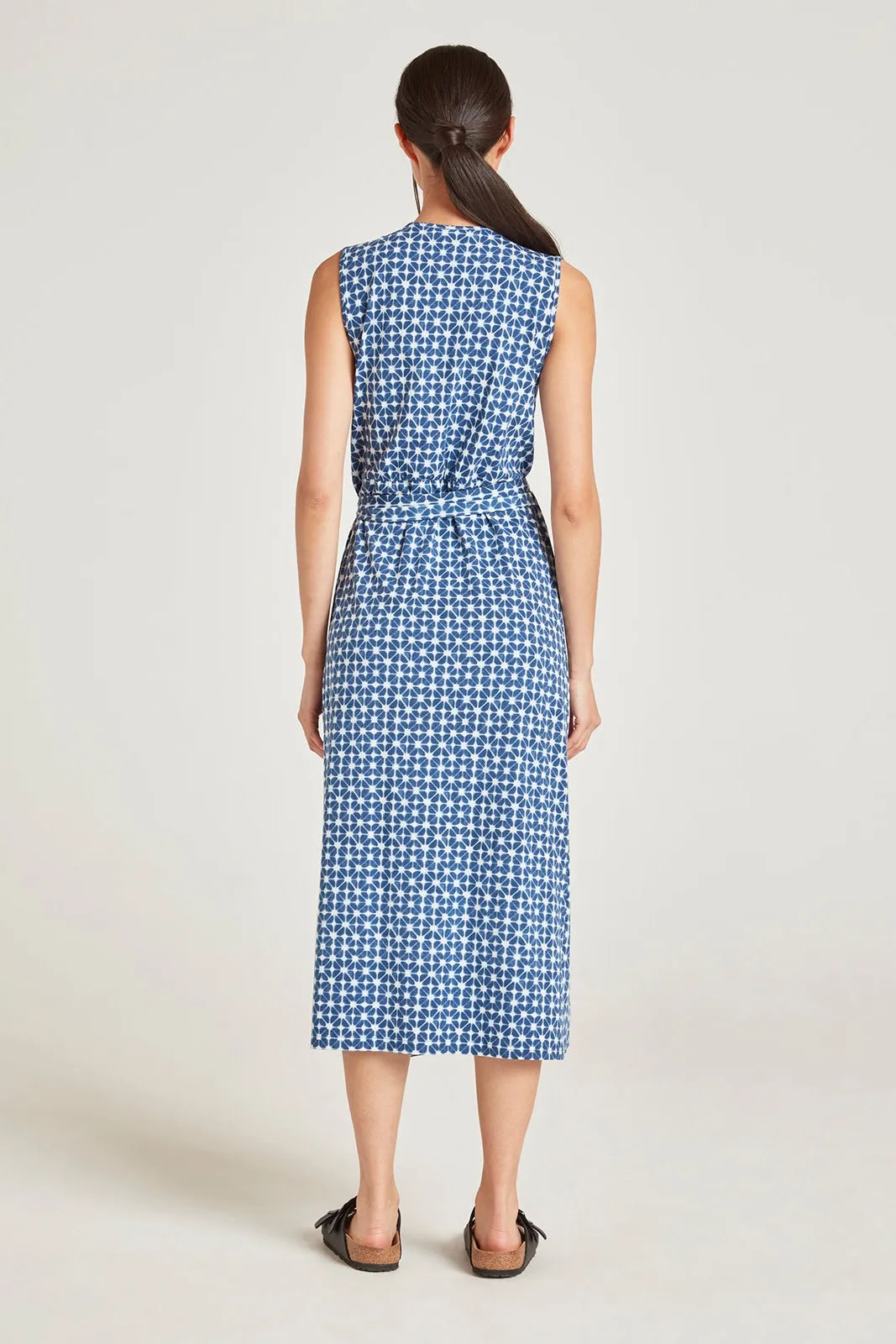 Thought Clementine Organic Cotton Jersey Wrap Dress | Navy