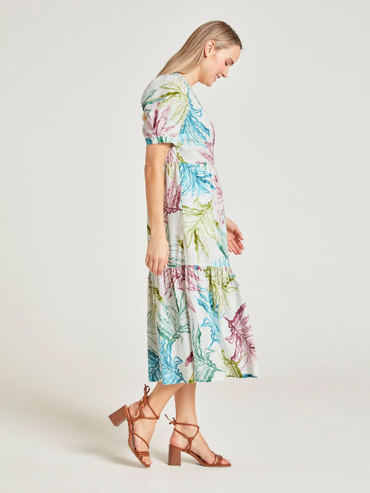 Thought Laurel Hemp Watercolour Wrap Dress | Multi