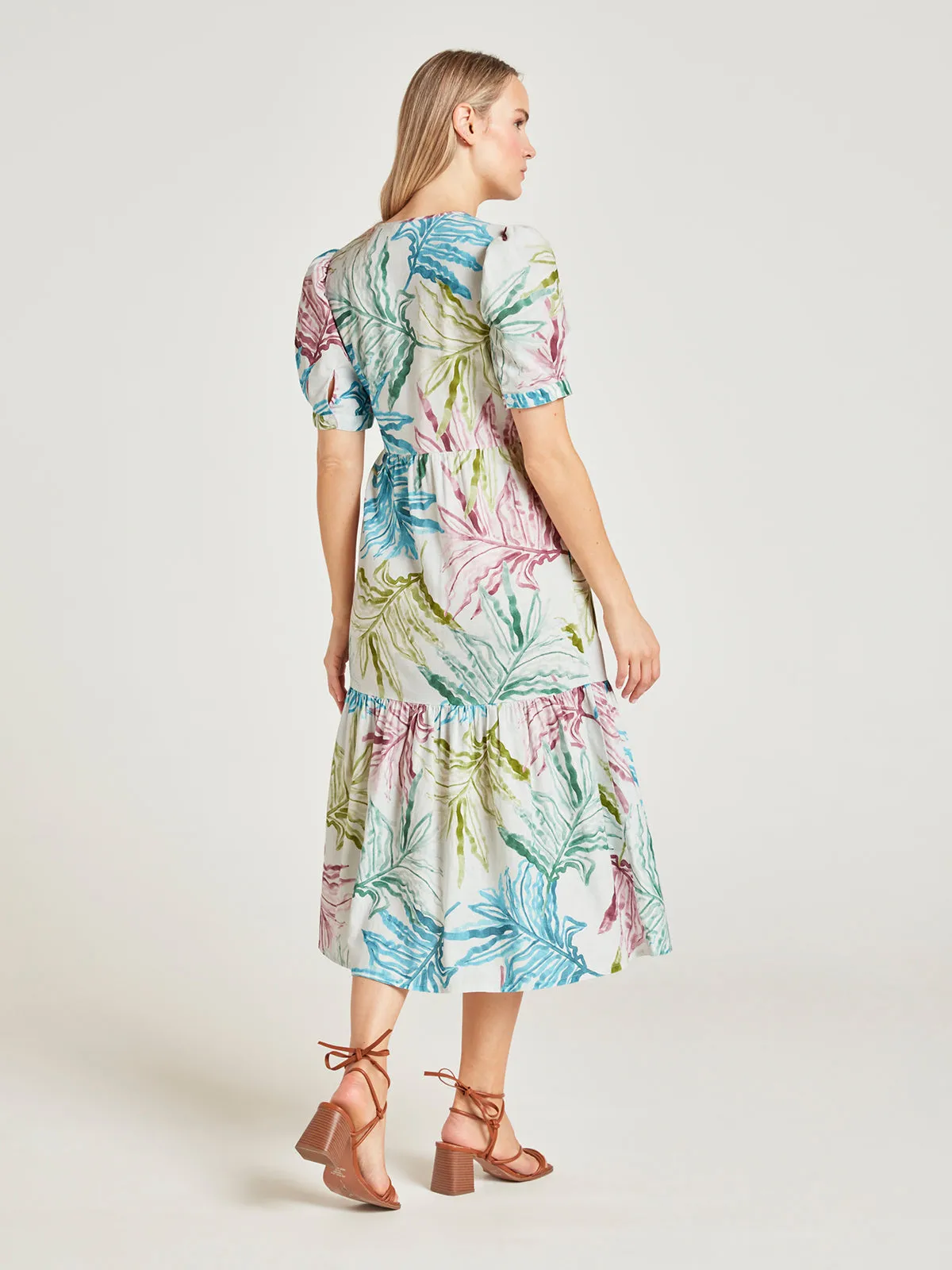 Thought Laurel Hemp Watercolour Wrap Dress | Multi