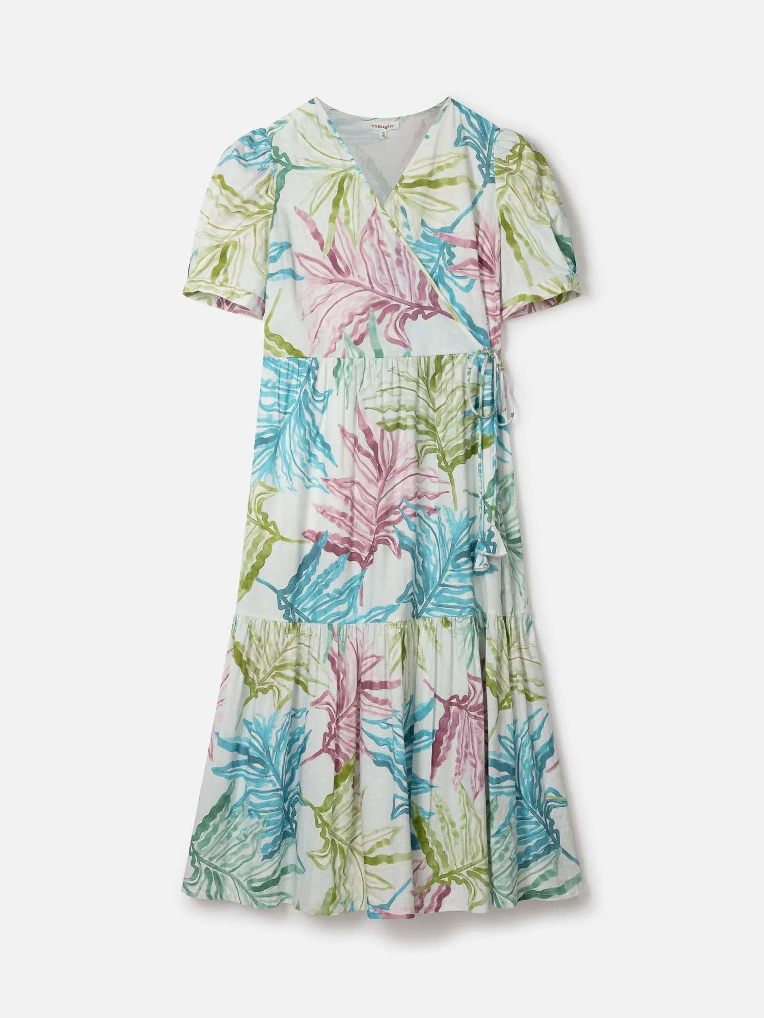 Thought Laurel Hemp Watercolour Wrap Dress | Multi