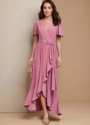 Together Rose Jersey Wrap Maxi Dress | Grattan