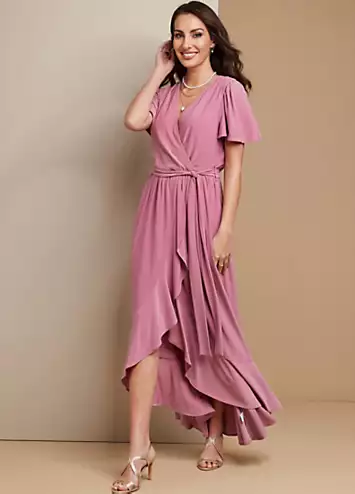 Together Rose Jersey Wrap Maxi Dress | Grattan