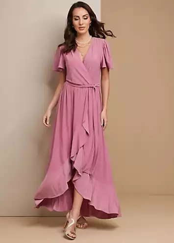 Together Rose Jersey Wrap Maxi Dress | Grattan