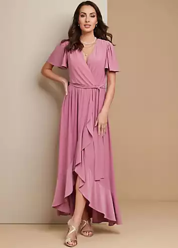 Together Rose Jersey Wrap Maxi Dress | Grattan