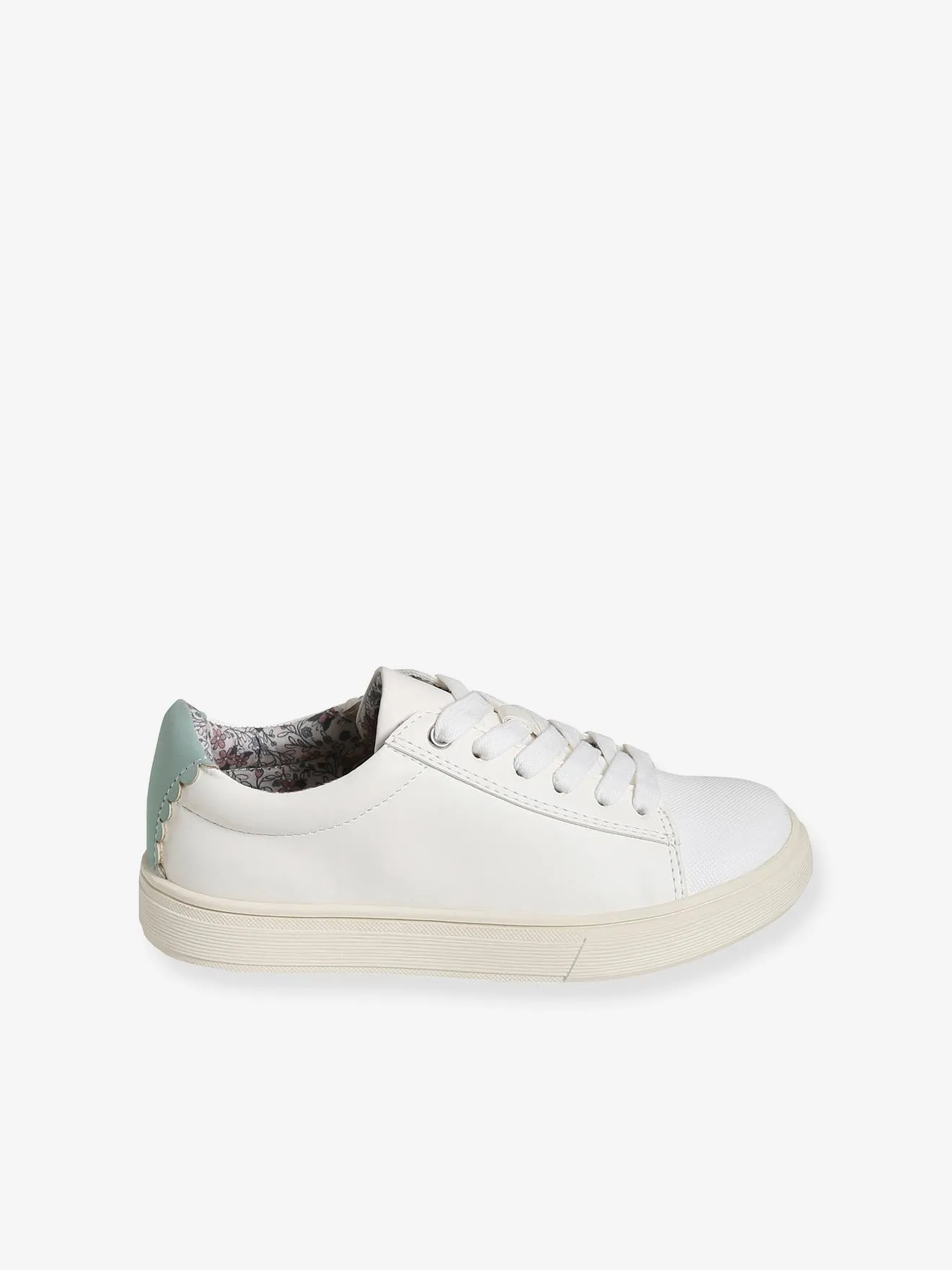 Trainers with Laces & Zip, for Girls - white light solid