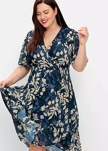 Tropical Print Wrap Dress by Sheego | Look Again