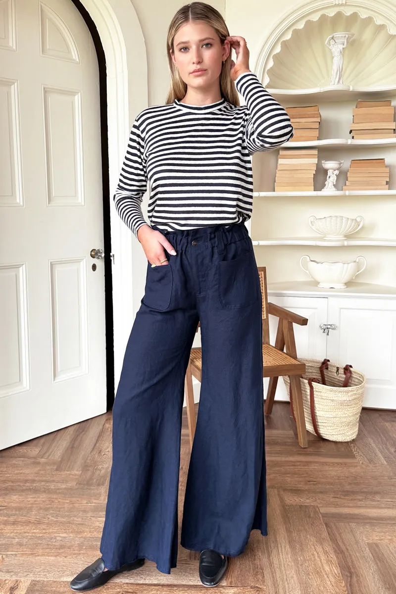 Tulip Wide Leg Pants - Midnight