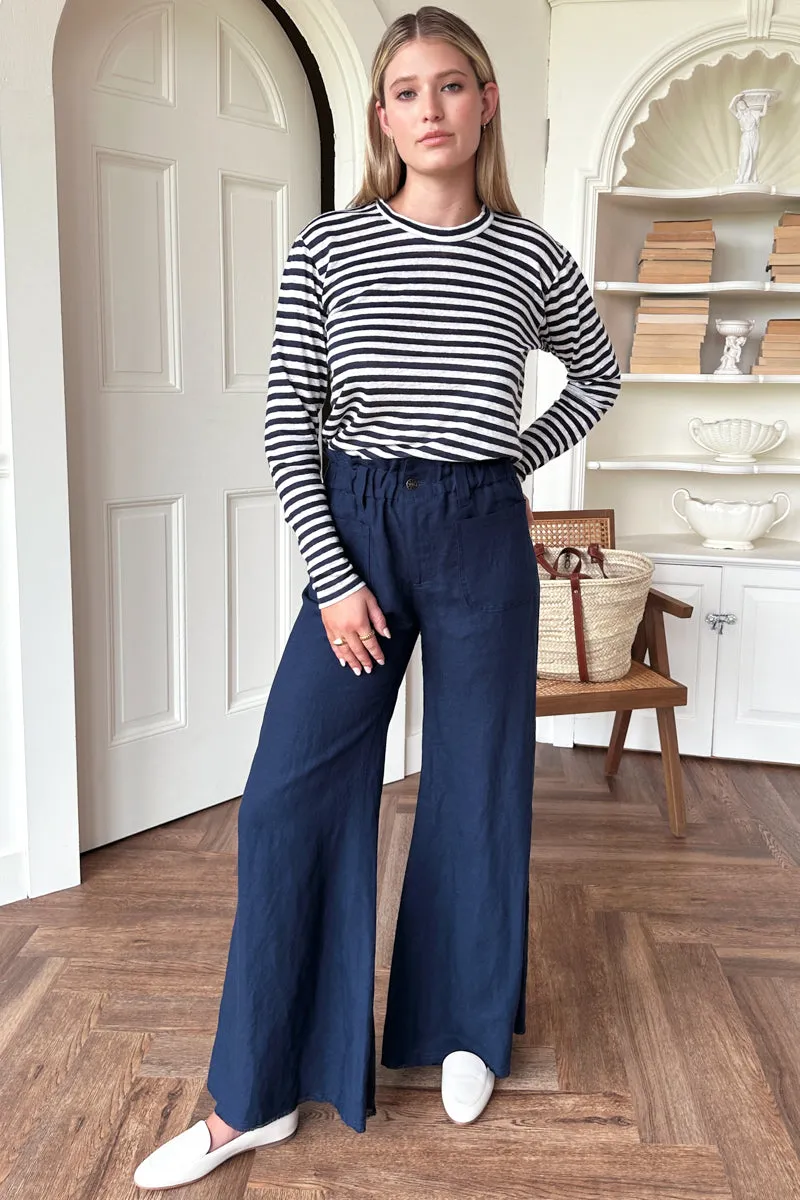 Tulip Wide Leg Pants - Midnight