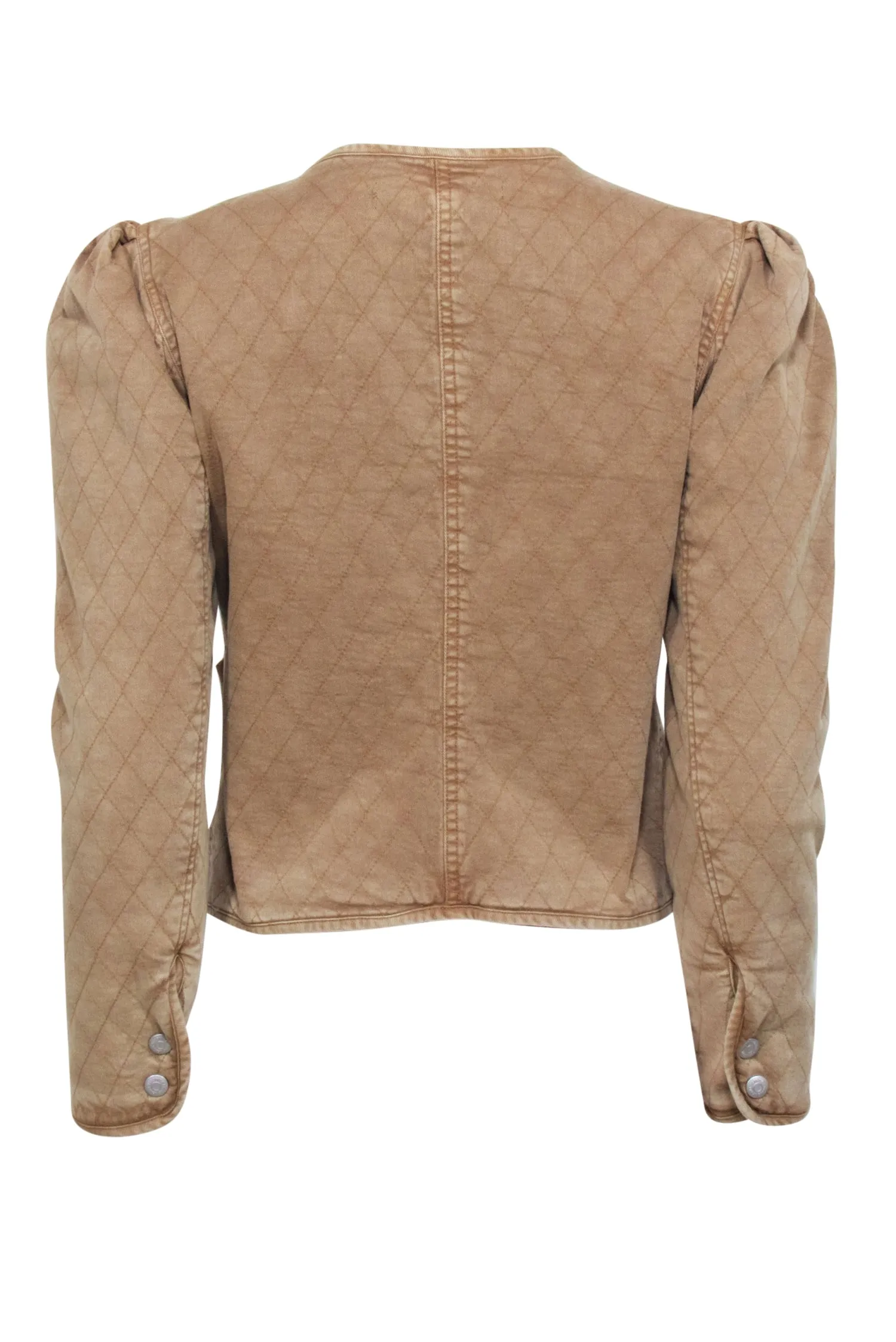 Veronica Beard - Tan Quilted Snap Button Jacket Sz S