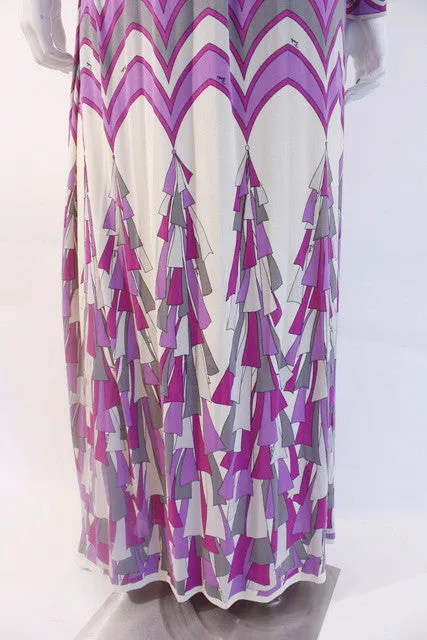 Vintage 70's EMILIO PUCCI Silk Maxi Wrap Dress