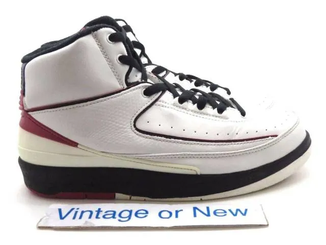 Vtg nike air jordan ii 2 white varsity red black retro gs 2004 sz 7y