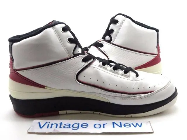 Vtg nike air jordan ii 2 white varsity red black retro gs 2004 sz 7y