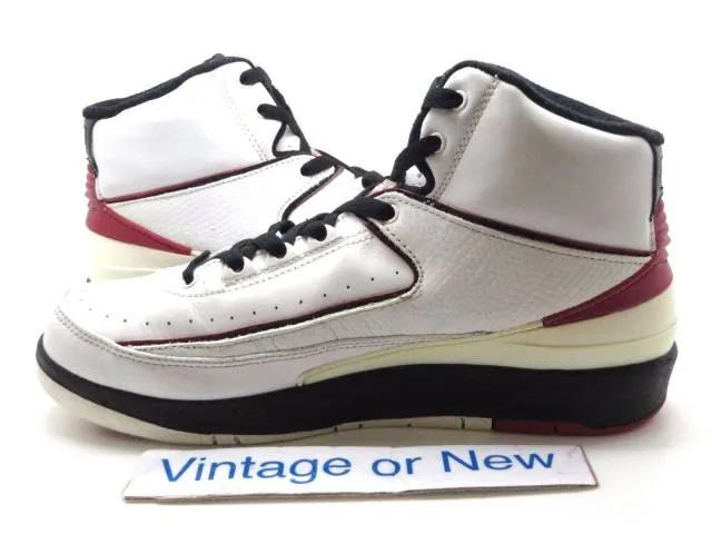 Vtg nike air jordan ii 2 white varsity red black retro gs 2004 sz 7y