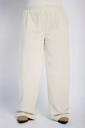 Wide Leg Cord Pants in Bone