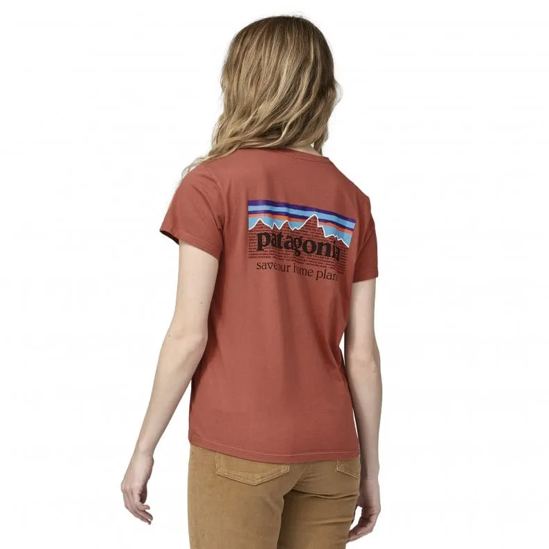 Women's Patagonia P-6 Mission Organic T-Shirt (Burl Red)